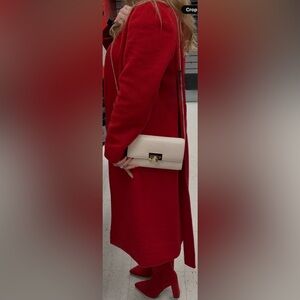 WHBM Convertible Scarf Wool-Blend Coat